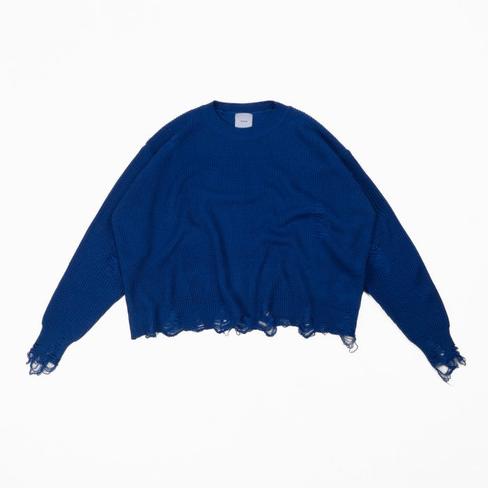 Black Distressed Oversized Knit Sweater