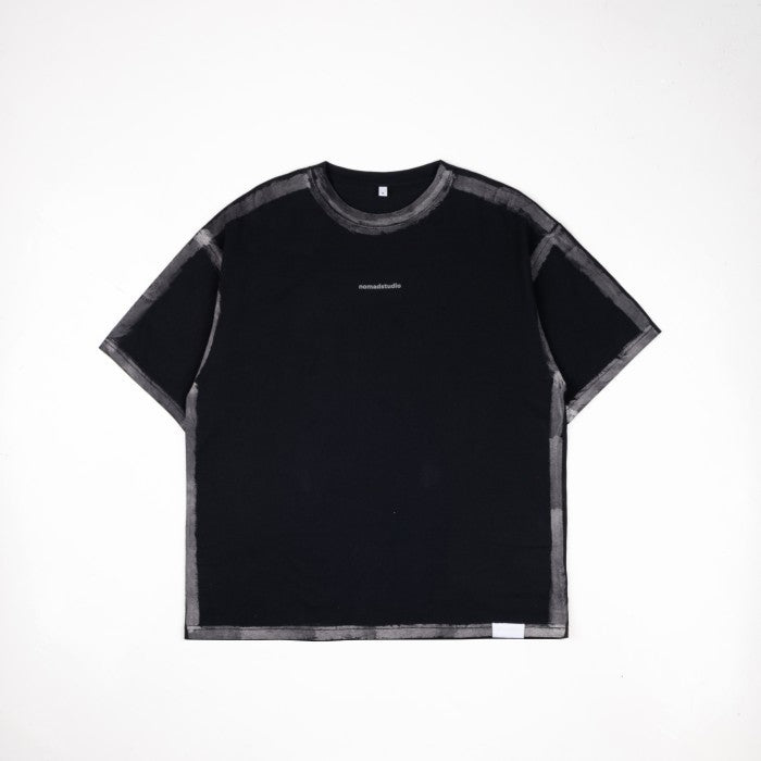 NOMADSTUDIO Hue - Black Reversible Sprayed Oversized T-Shirt