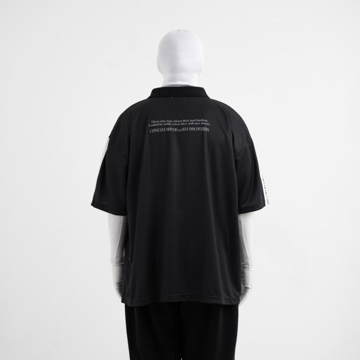 NOMADSTUDIO - Black Knit Sleeve Oversized Jersey