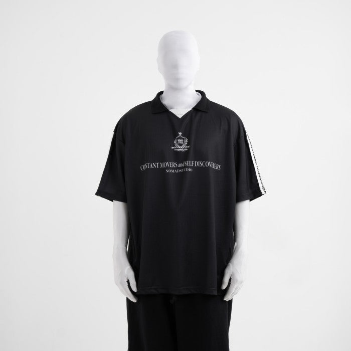NOMADSTUDIO - Black Knit Sleeve Oversized Jersey