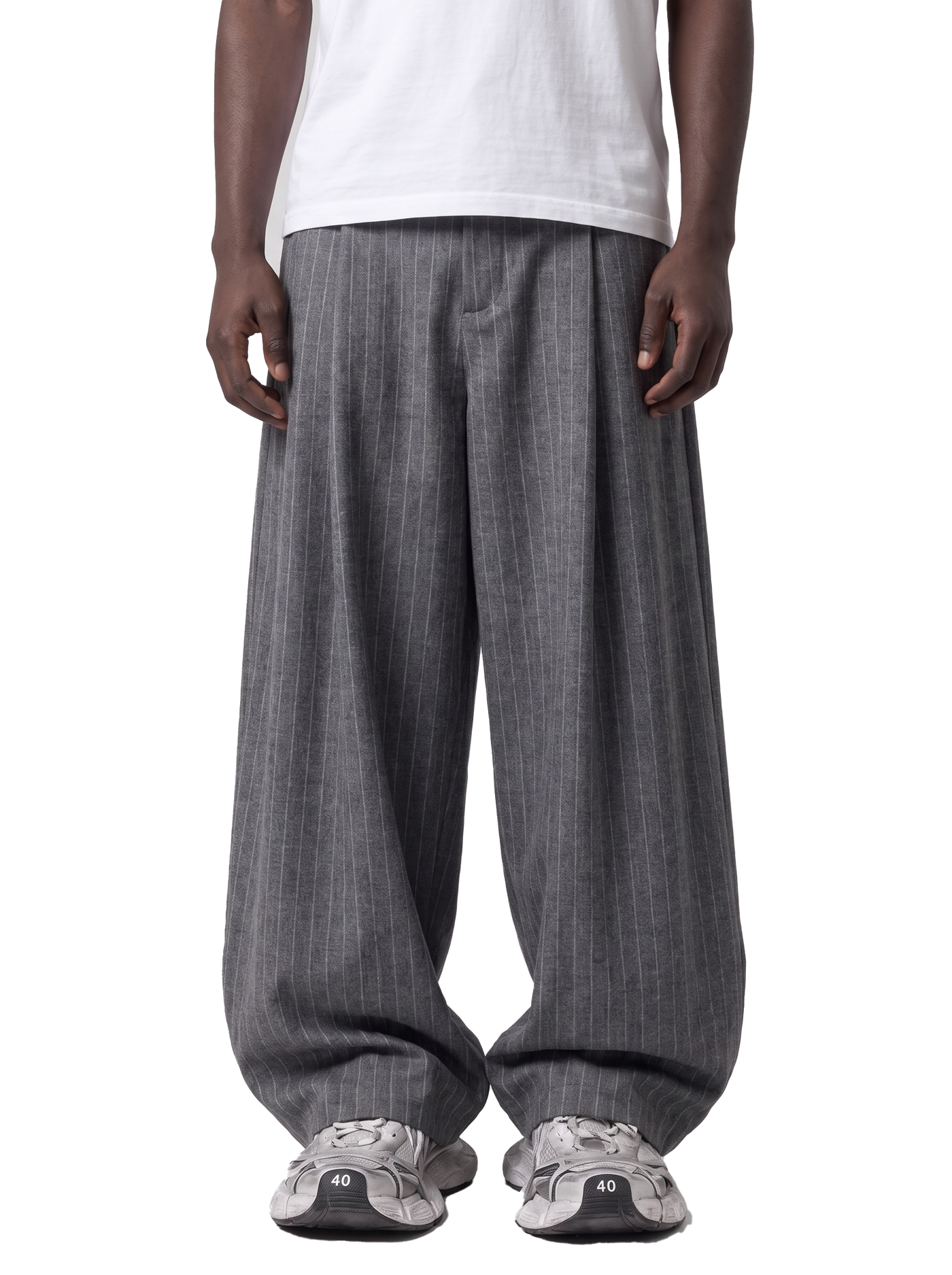 Grey Stripes Triple Layer Pants